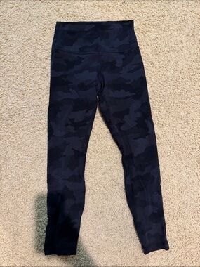 High-Waist Black Lululemon Camo Leggings